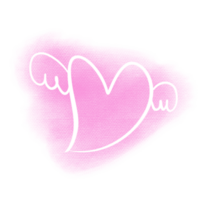 The pink heart png image for love or Valentine's Day concept.