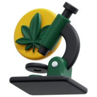 microscope 3d render icon illustration png