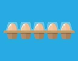Chicken eggs in package. vector illustration in flat style