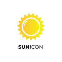 Sun icon for your web and mobile app design, Sun logo concept png