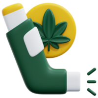 inhaler 3d render icon illustration png