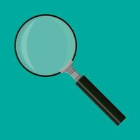 Magnifying glass icon. Searching, exploring, analysing concept. Vector illustration in flat style