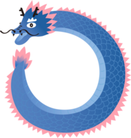 een blauw draak krullen omhoog in nul png