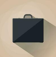 Briefcase vector illustration. Briefcase business. Briefcase in flat style. Briefcase icon. Briefcase isolated on colored background. Briefcase with lock. Briefcase male brown.