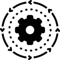 Solid icon for processing vector