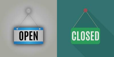 realistic and flat design with shadow plate closed and open vector