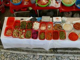 Chorsu market is a circular indoor carsi covered market,  selling  horse meat, dried fruit, nuts and other foods, Tashkent photo