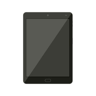 Tablet pc computer with blank screen isolated on white. Vector illustration in flat style