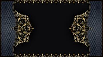 luxury background with golden mandala ornament vector