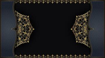 luxury background with golden mandala ornament vector