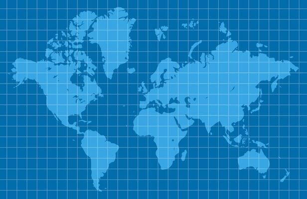 Blue World Map Vector Art, Icons, and Graphics for Free Download