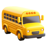 AI generated Yellow school bus, 3d design. Suitable for design elements png