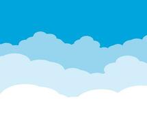 Cloudy Background on blue sky. vector illustration in flat style