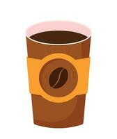 café a Vamos en papel taza icono para bebida y bebida vector ilustración