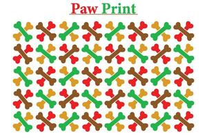 Paw Print Vector Background