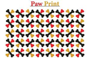 Paw Print Vector Background