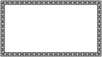 Frame border with seamless meander pattern vector