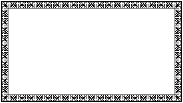 Frame border with seamless meander pattern