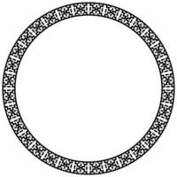 Circle border frame seamless meander pattern vector