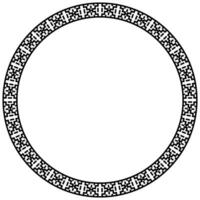 Circle border frame seamless meander pattern vector