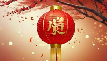 AI generated chinese new year background There is space for entering text. photo