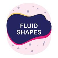 Fluid shapes vector design isolated on white background.