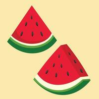 Watermelon Palestine Symbol for Peaceful Country . Green, White, Red, Black. Fresh Watermelon Fruit vector