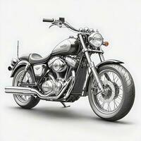 AI generated New Vintage motorcycle black, green and red modern colors photo