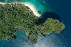 Aerial view of helicopter island photo