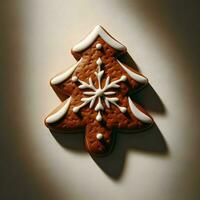 AI generated Tree Gingerbread Cookie photo