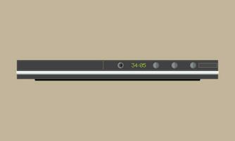 Modern black media format player. Dvd blue ray player. home cinema. vector illustration in flat style.