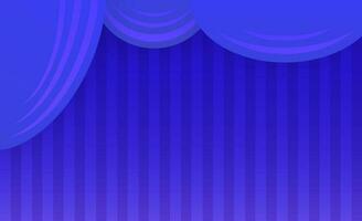 Abstract theater stage with blue curtain. Vector illustration