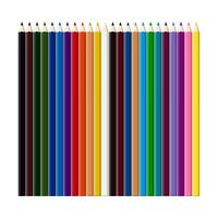 Set of color pencils for drawing. Art and education. Tool for designer, illustrator, artist. Stationery and office supply. Vector illustration in flat style