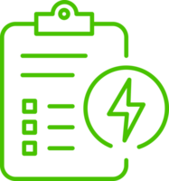 energia papel relatório linha ícone símbolo ilustração png