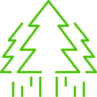 forêt arbre ligne icône symbole illustration png