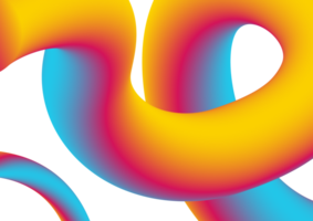 Colorful gradient 3d wavy liquid shapes background png