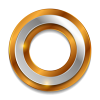 Bronze and silver rings png