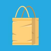 Grocery empty paper bag. vector illustration in flat style