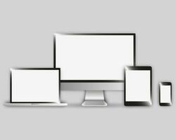 modern electronic devices set vector illustration image