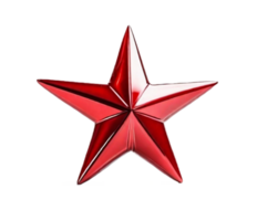 ai generiert ein rot Star ist isoliert png