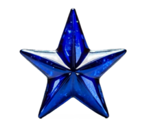 AI generated a blue star is isolated on a transparent background png