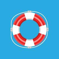 Lifebuoy isolated. Vector illustration in flat style
