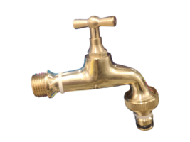 brass garden hose holder faucet- png