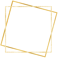 cadre carré doré png