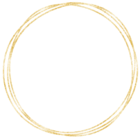 guld cirkel ram png