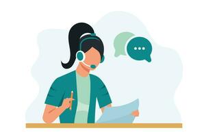 Live support concept. Business customer care service concept. Icon for contact us, support, help, phone call and website click. Flat vector illustration.