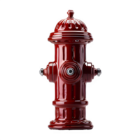 AI generated red hydrant isolated on transparent background ,generative ai png