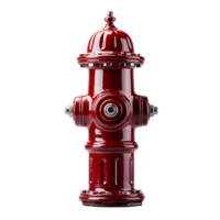 AI generated red hydrant isolated on transparent background ,generative ai png