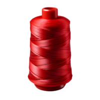 AI generated roll of red sewing thread isolated on transparent background png