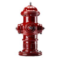 AI generated red hydrant isolated on transparent background ,generative ai png